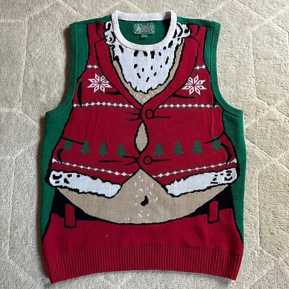 Ugly Christmas Sweater Other - Ugly Christmas Sweater Fat Santa Vest